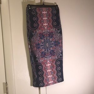 Pencil Skirt w/ Tapestry Design Size S
